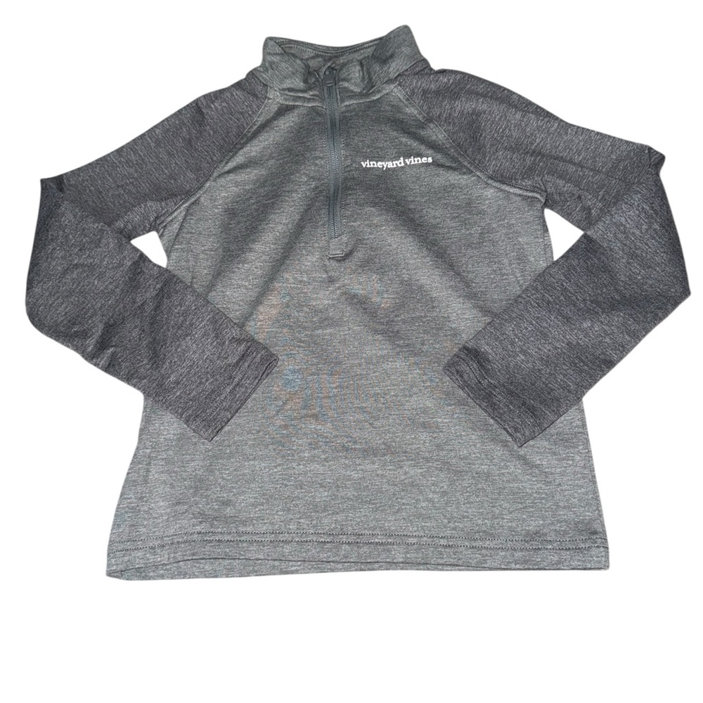Vineyard Vines Kids Performance Charcoal Quarter-Zip Sweatshirt Size 6